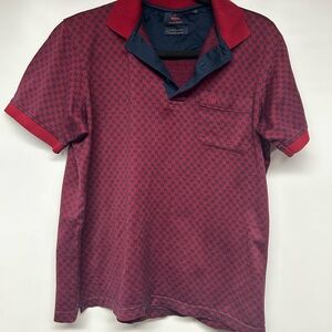Raymond Red and Black Checkered Polo Shirt